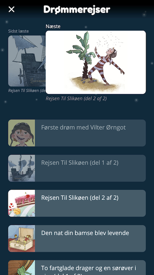 Vælg godnathistorie