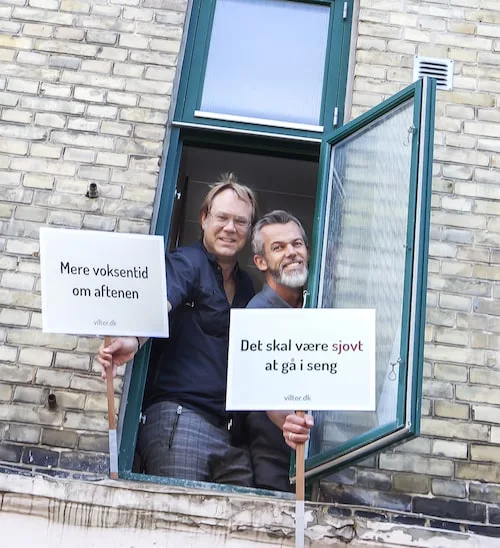 Lars Henriksen og Anders Larson fra Vilters Godnathistorier