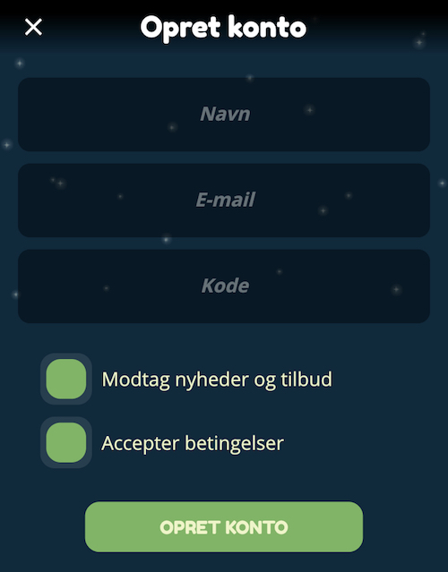 Opret konto Vilters Godnathistorier