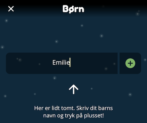 tilføj barn til Vilters app